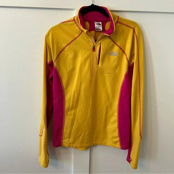 The North Face Quarter Zip Vapor Wick Training T-Shirt Outdoor Active Women's M - Picture 2 of 8